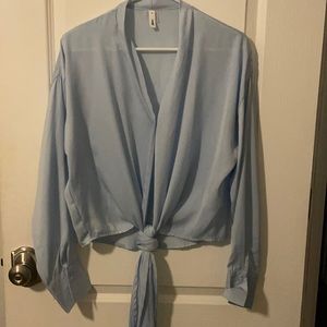 Glam light blue blouse